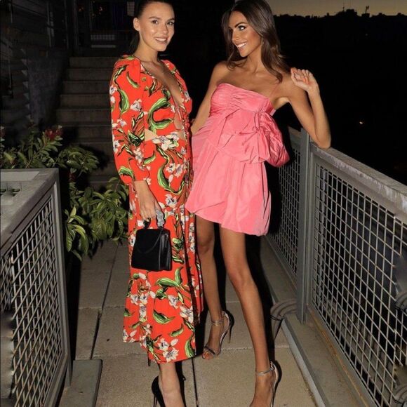 ZARA CUT OUT PRINTED DRESS XS - Picture 6 of 9